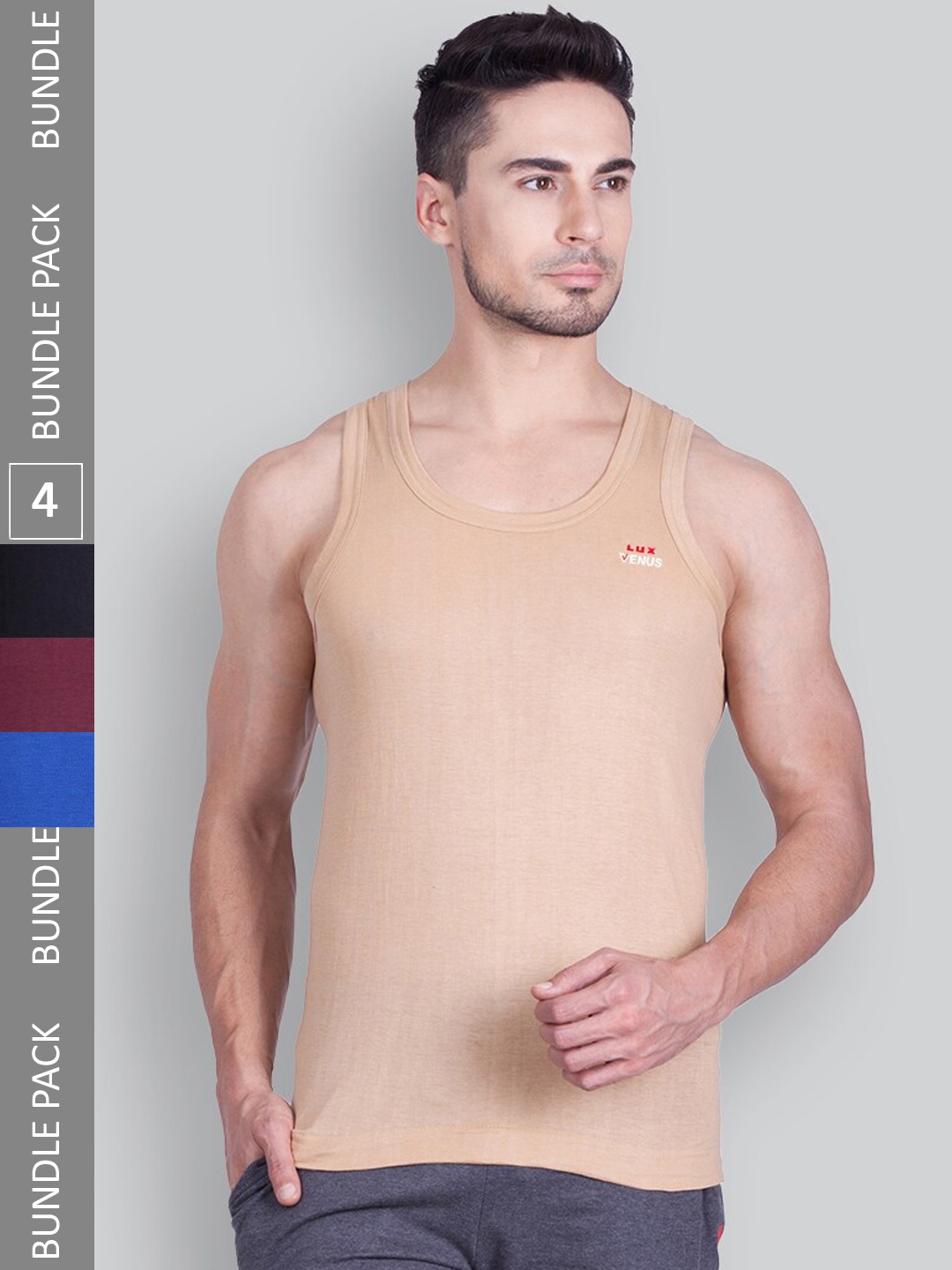 

Lux Venus Pack Of 9 Assorted Pure Cotton Basic Vests