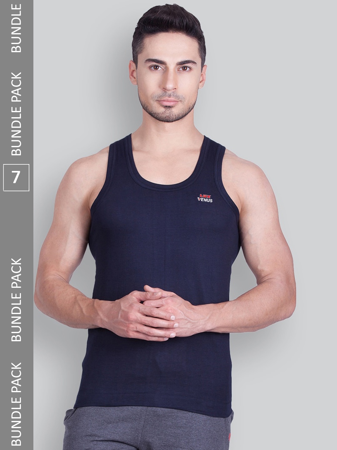 

LUX VENUS Pack Of 7 Assorted Pure Cotton Innerwear Vests