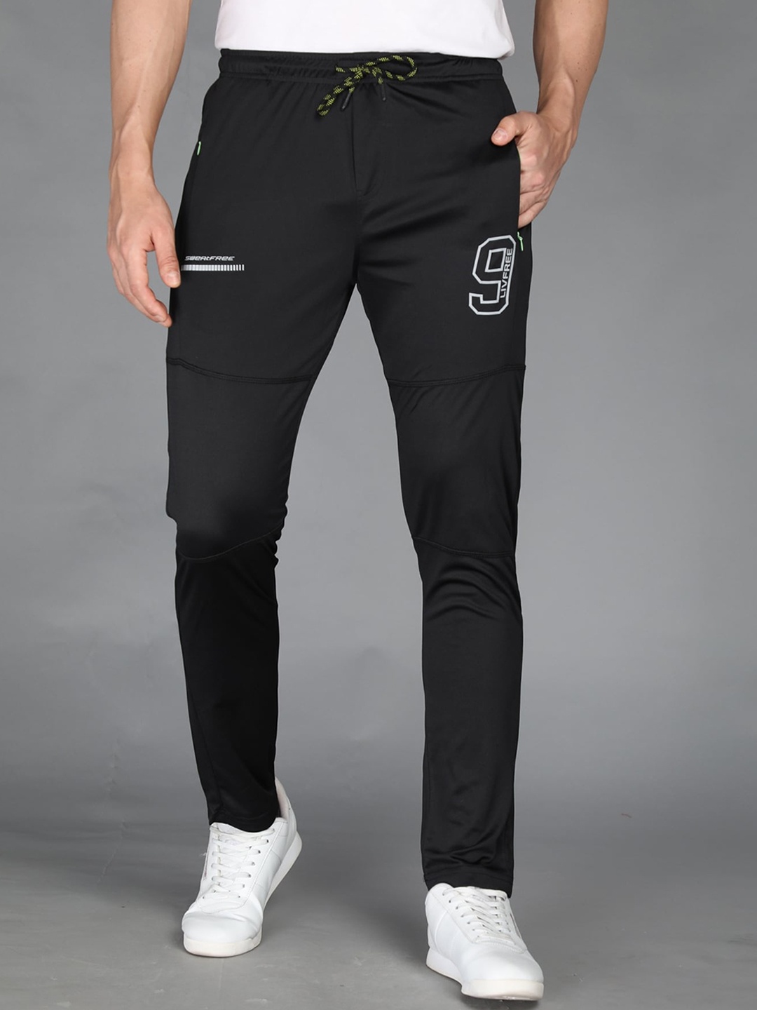 

NEVA Men Regular Fit Breathable Track Pants, Black