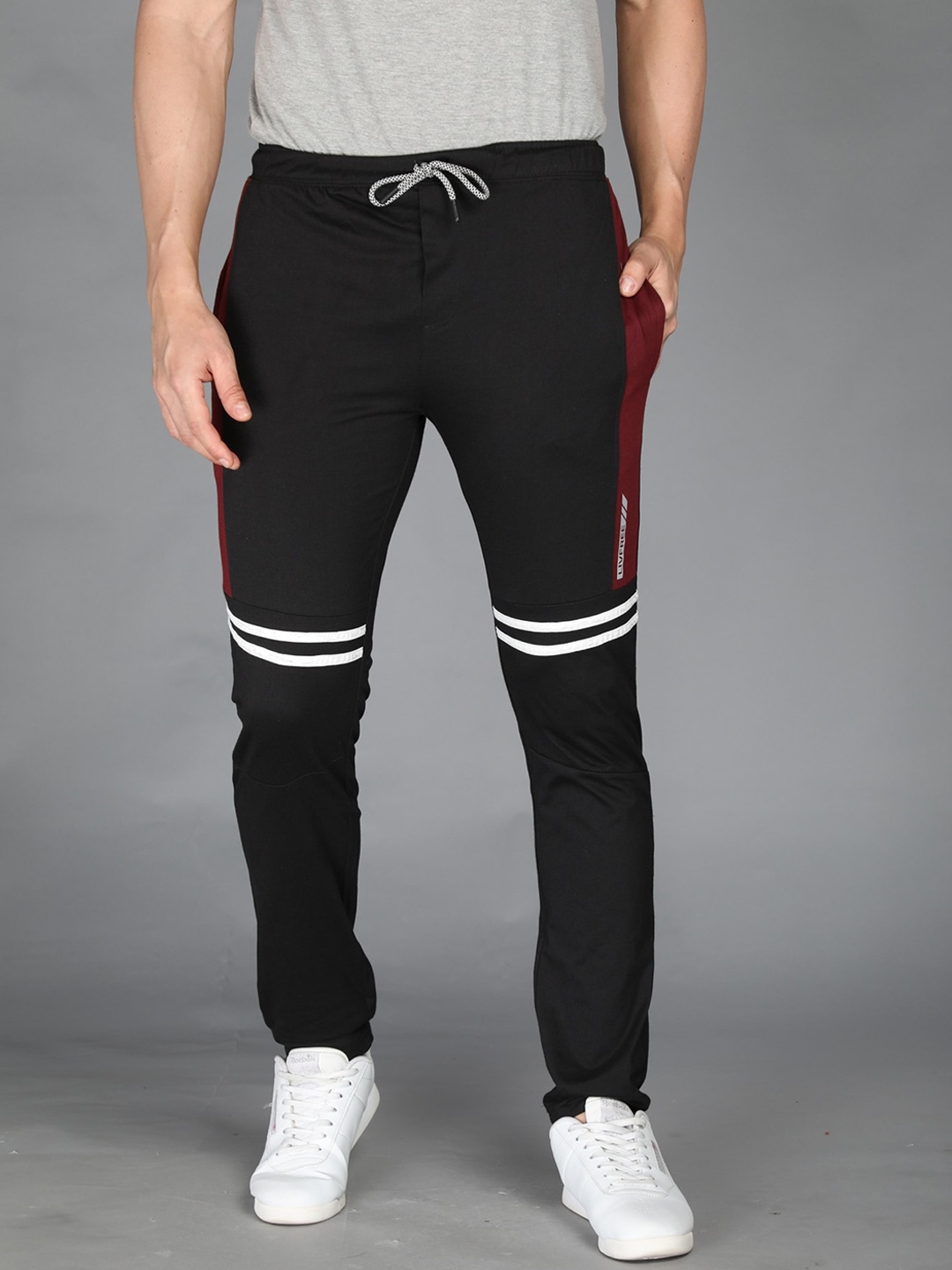 

NEVA Men Regular Fit Mid-Rise Breathable Track Pant, Black
