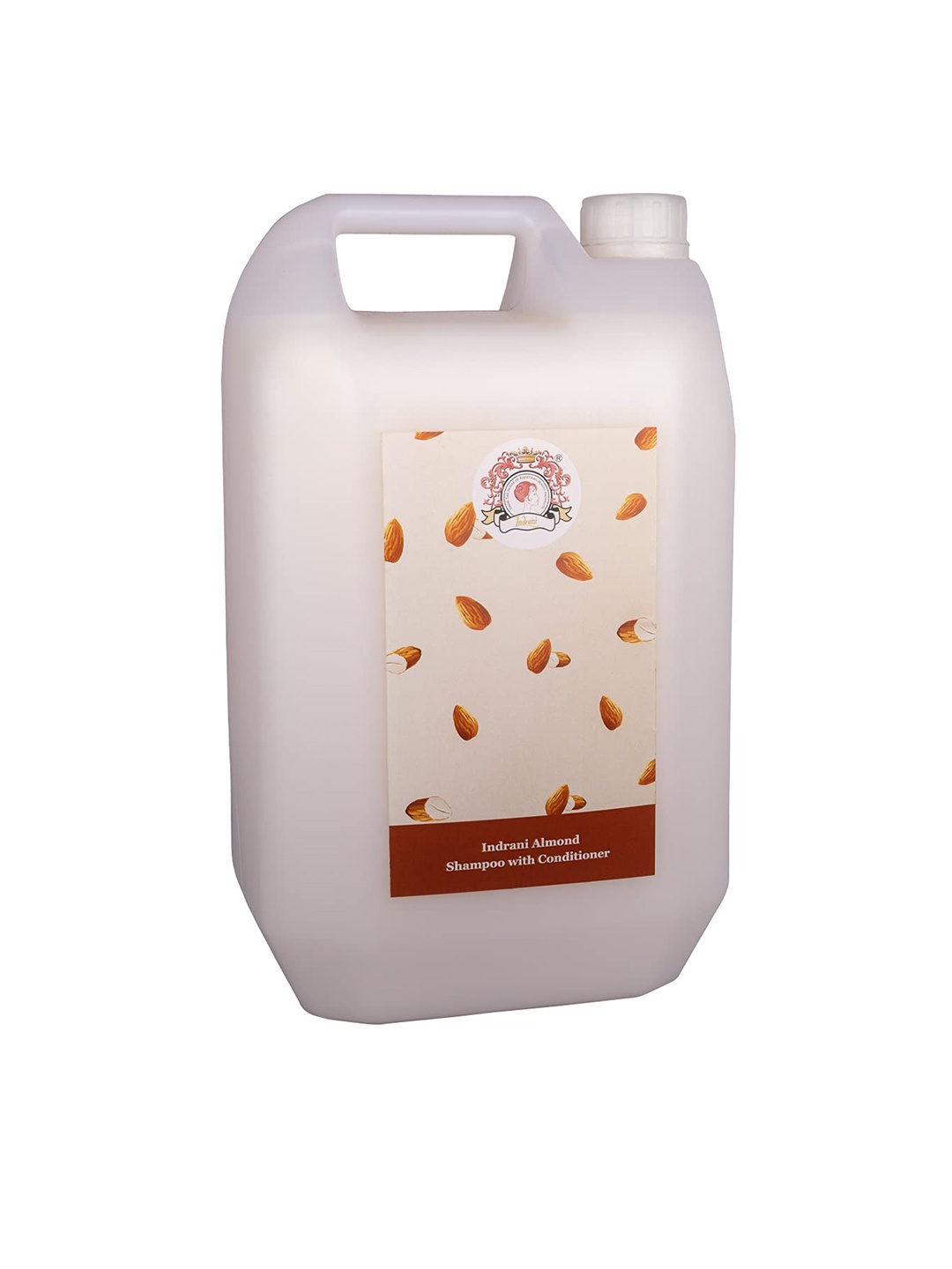 

Indrani Cosmetics Almond Shampoo with Conditioner To Eliminate Dandruff - 5 Litre, Cream