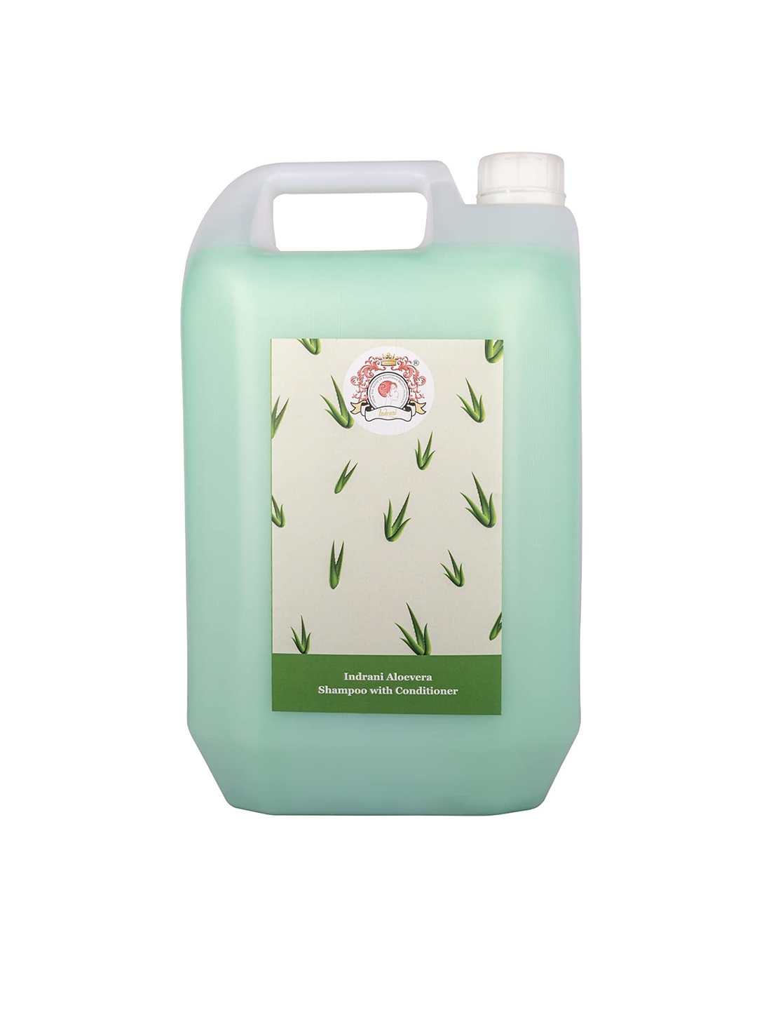 

Indrani Cosmetics Aloevera Shampoo with Conditioner - 5 Litres, Green