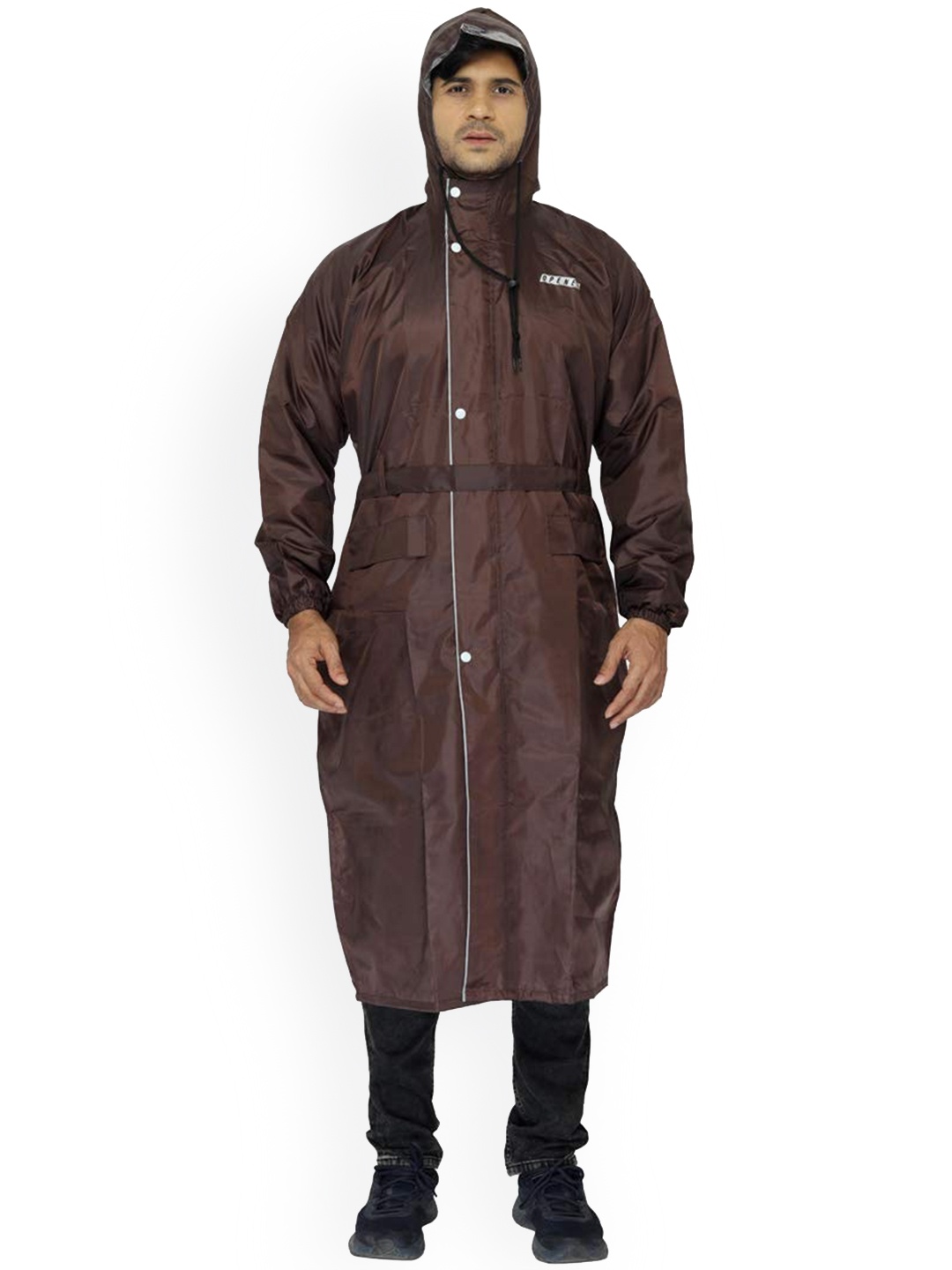 

THE CLOWNFISH Men Waterproof Double Coated Reversible Rain Suit, Brown