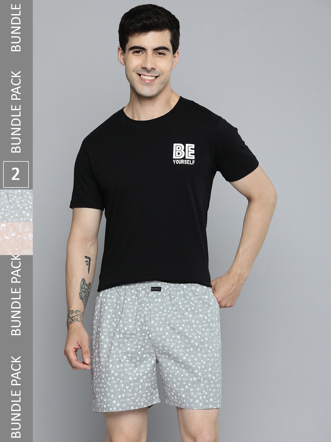 

Mast & Harbour Men Pack of 2 Pure Cotton Printed Boxers MBOX-MNH-PRINT-02NP, Pink