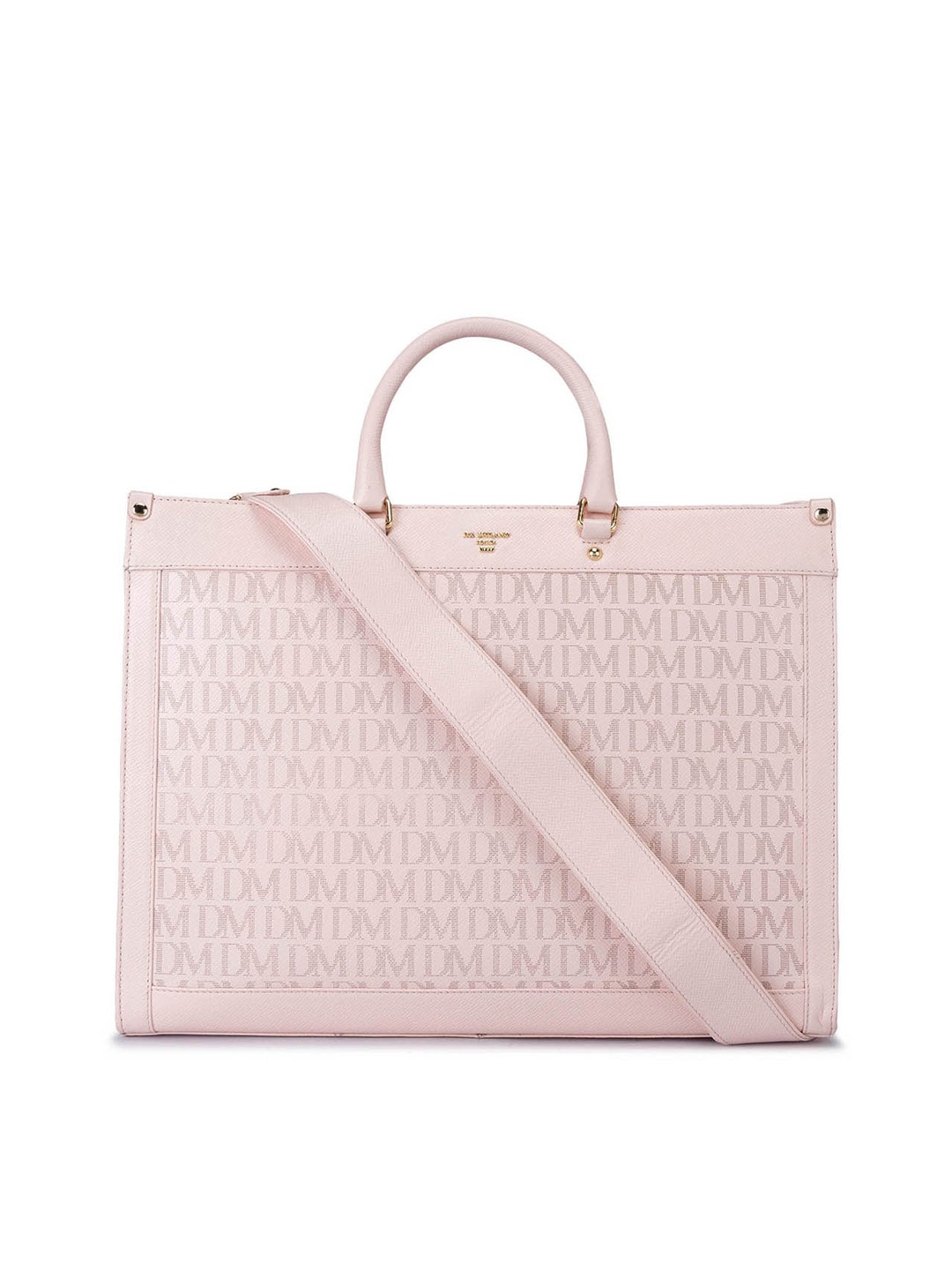 

Da Milano Textured Leather Structured Handheld Bag, Pink