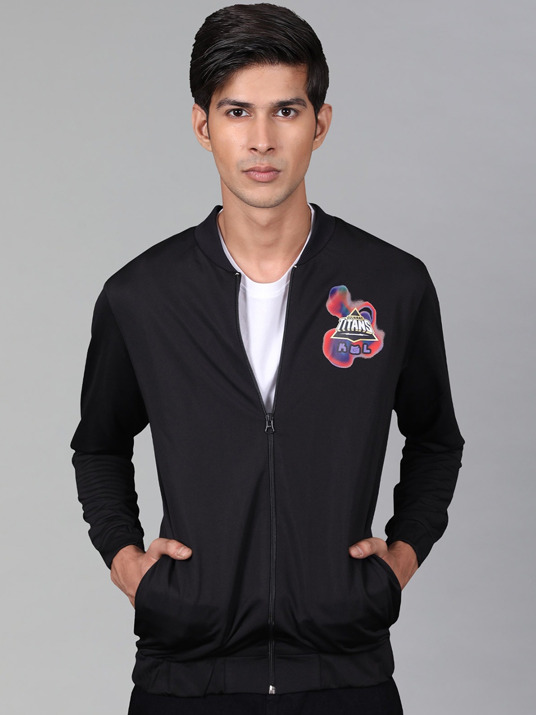 

Shop The Arena GT X KGL: Energy Interaction Bomber Jacket, Black