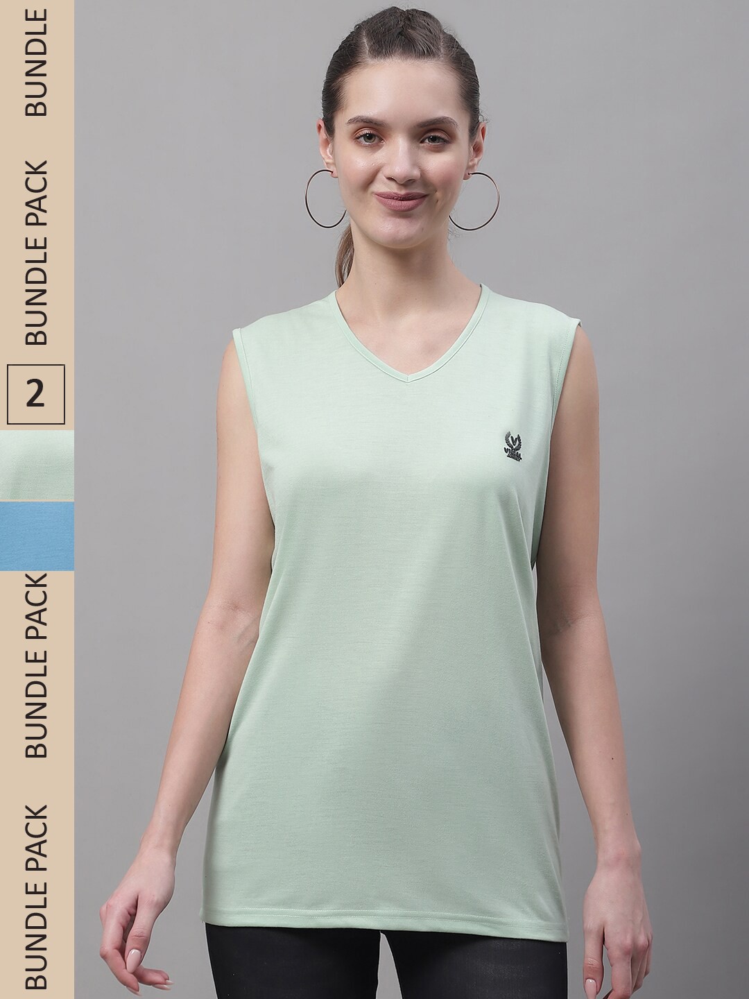 

MACK JONNEY Pack Of 2 V-Neck Gym T-shirt, Green