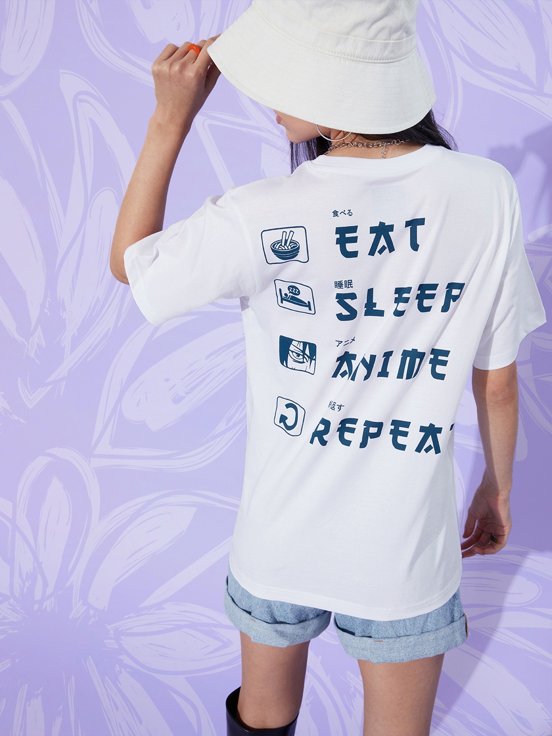 

Difference of Opinion Pure Cotton Printed Oversized T-shirt, White