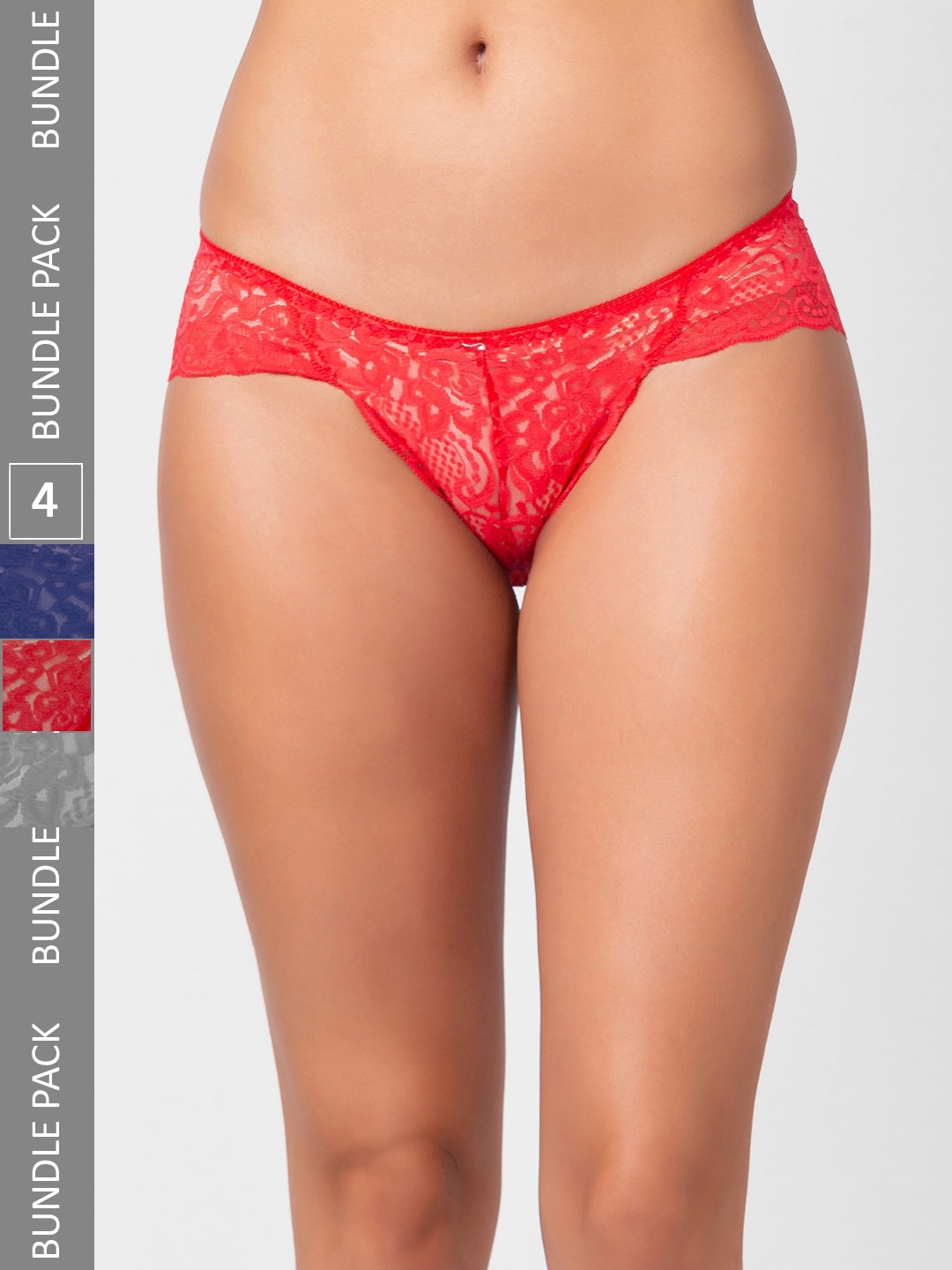 

NOIRA Women Pack Of 4 Assorted Tong Briefs