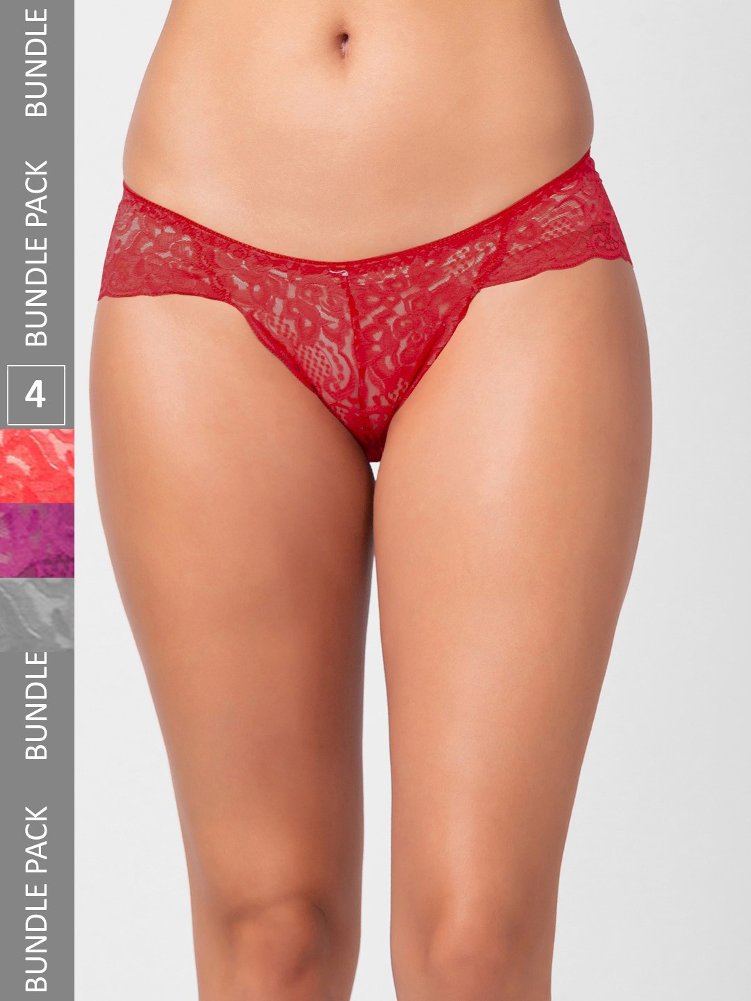 

NOIRA Women Pack Of 4 Assorted Tong Briefs