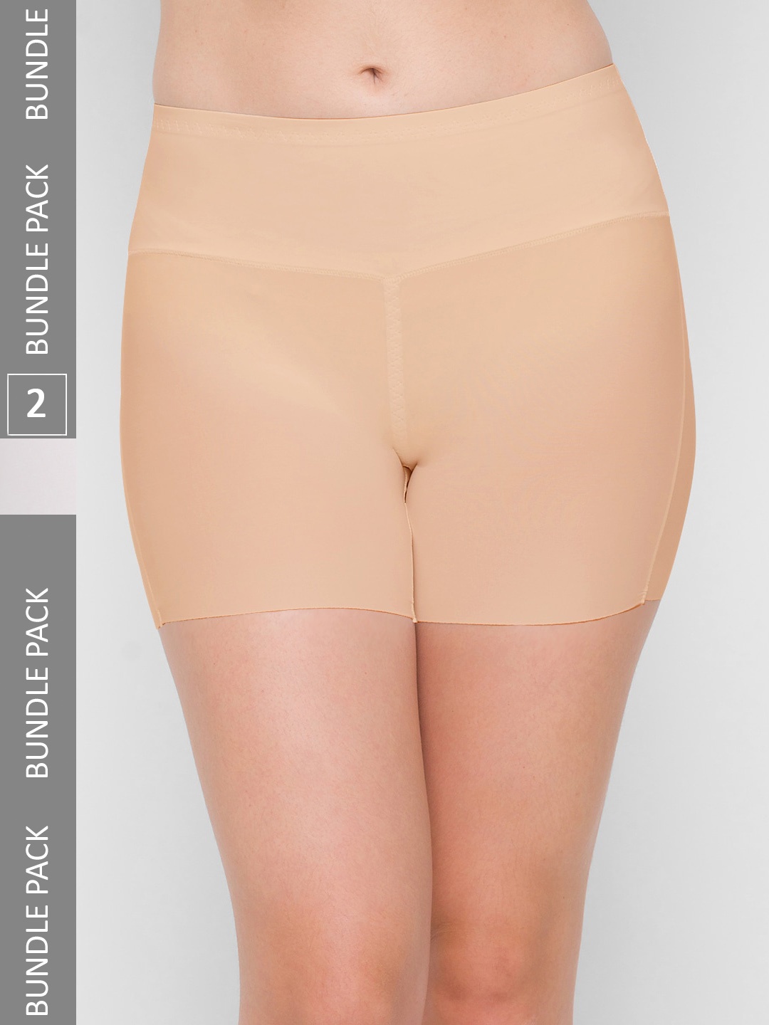 

NOIRA Women Pack of 2 Mid Rise Boxer Style Briefs, Beige