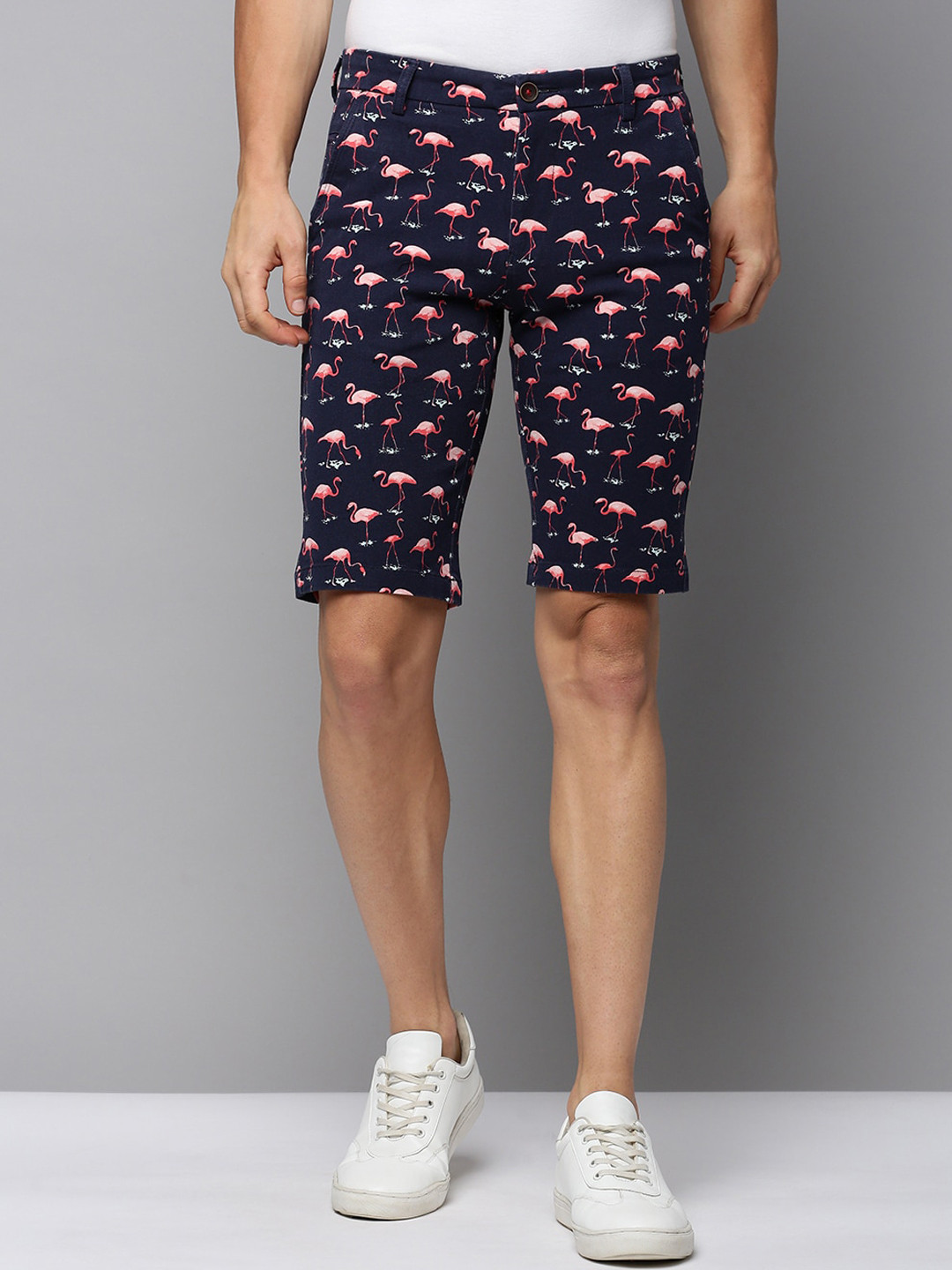 

SHOWOFF Men Regular Fit Printed Shorts, Navy blue