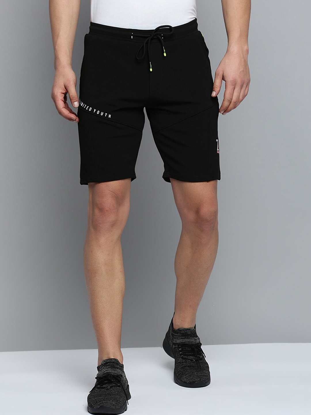 

SHOWOFF Men Regular Fit Sports Shorts, Black