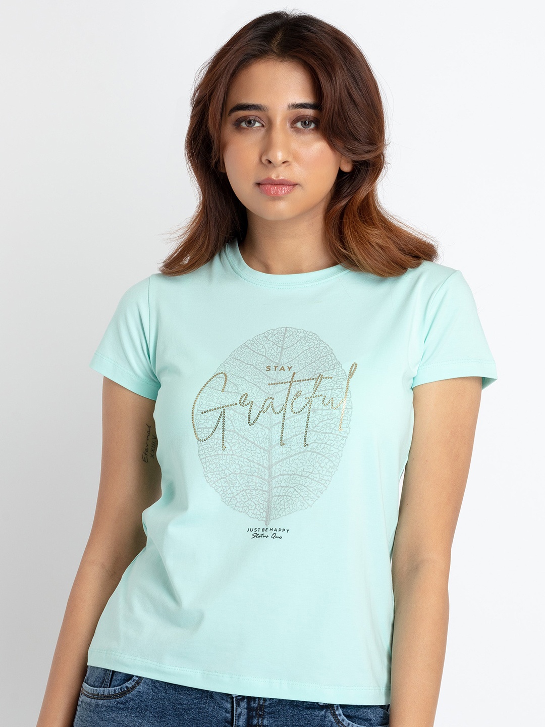 

Status Quo Typography Printed T-shirt, Green