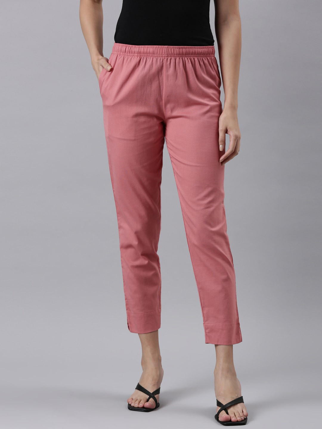 

Go Colors Women Relaxed Trousers, Rose