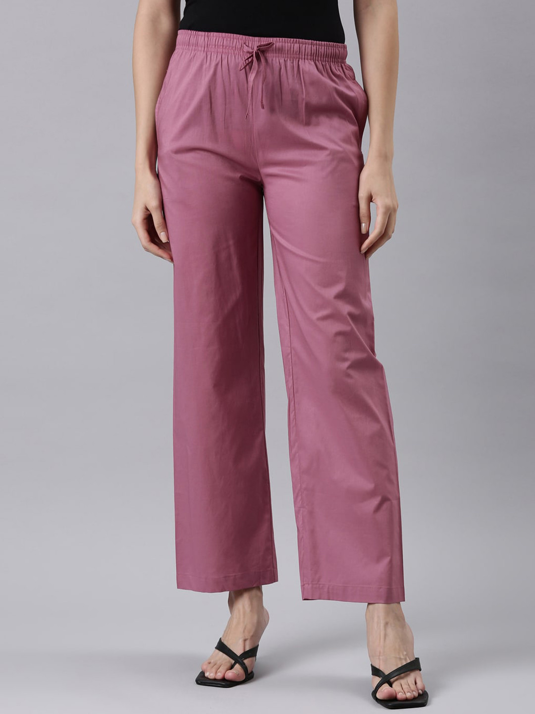 

Go Colors Women Relaxed Trousers, Red