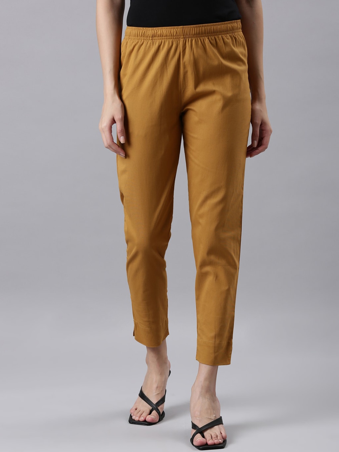 

Go Colors Women Relaxed Trousers, Yellow
