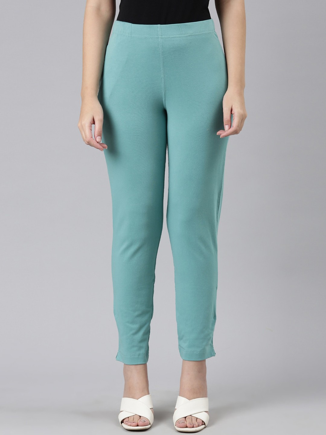 

Go Colors Women Relaxed Cotton Trousers, Green