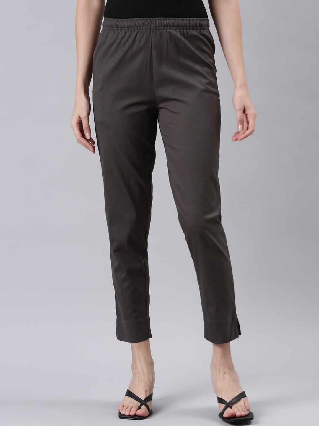 

Go Colors Women Relaxed Trousers, Silver