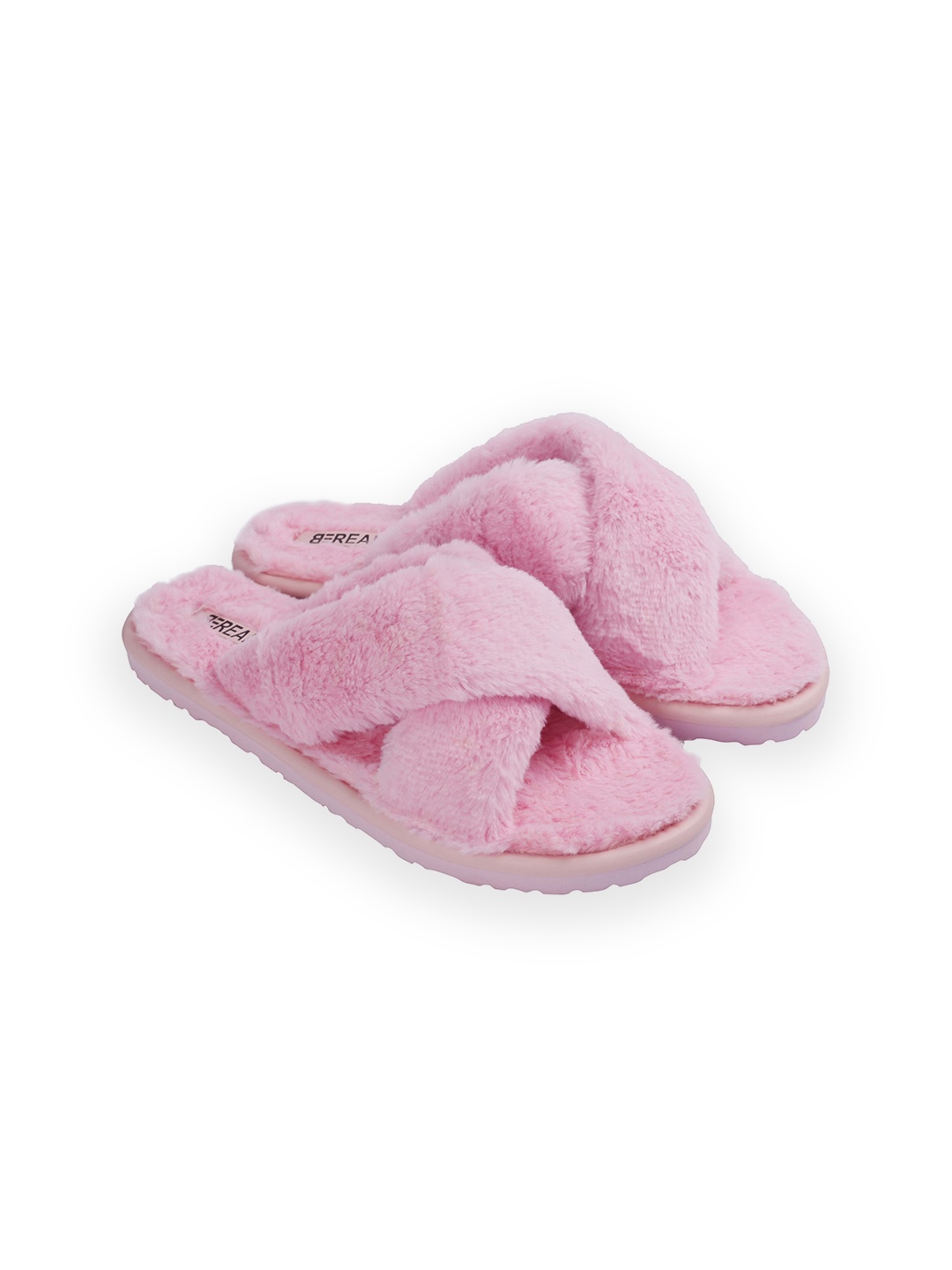 

BEREAL Women Robin Fur Room Slippers, Pink