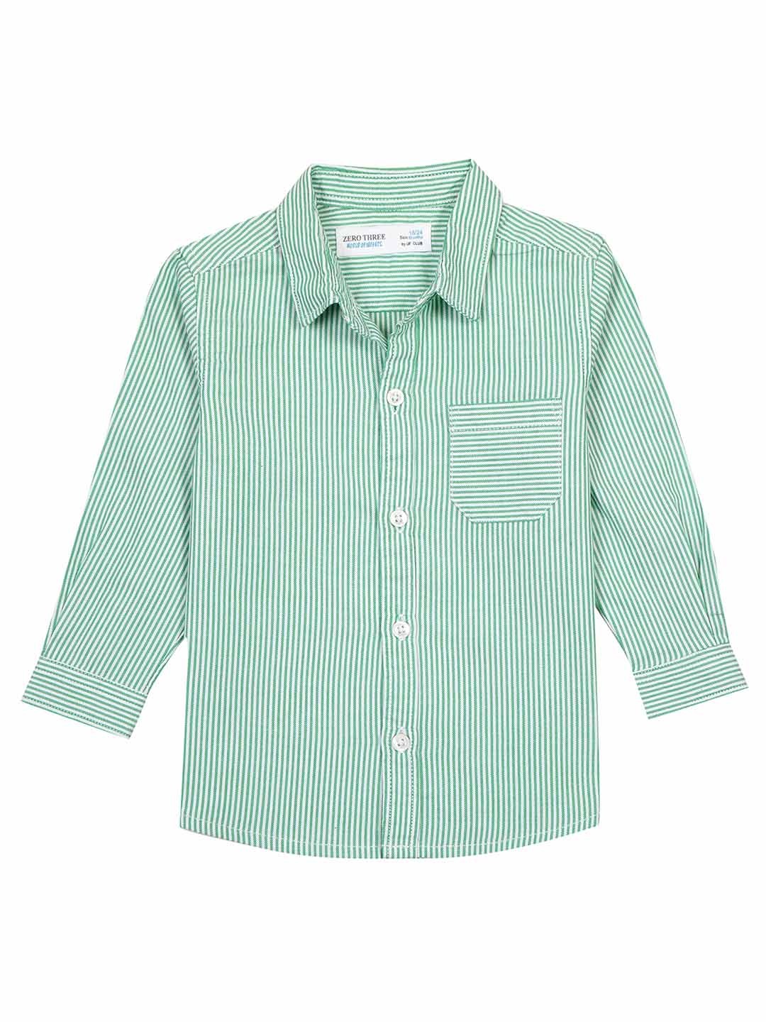 

ZERO THREE Boys Pure Cotton Comfort Gingham Checked Casual Shirt, Green