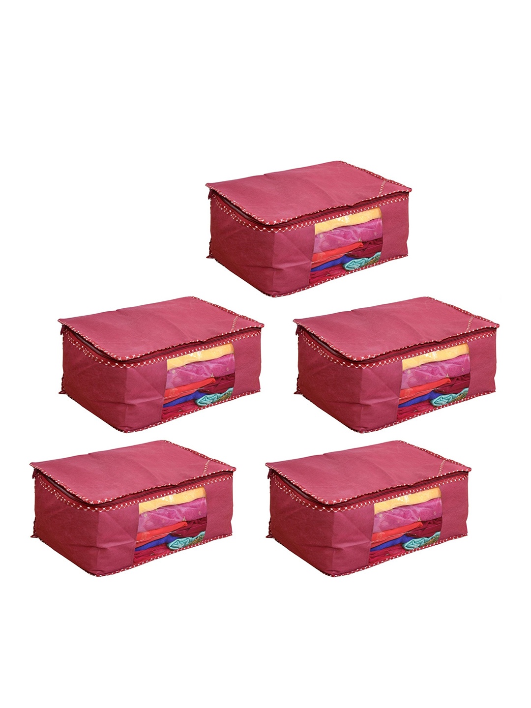 

Home Fresh Maroon 5 Pieces Multi-Utility Organisers