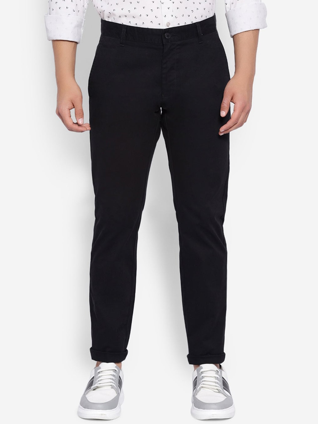 

JUMP USA Men Travel Features Chinos Trousers, Black