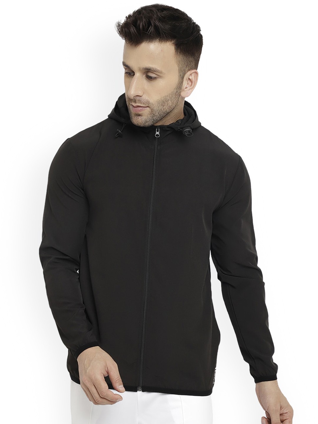 

PERFKT-U Windcheater and Water Resistant Antimicrobial Training Sporty Jacket, Black