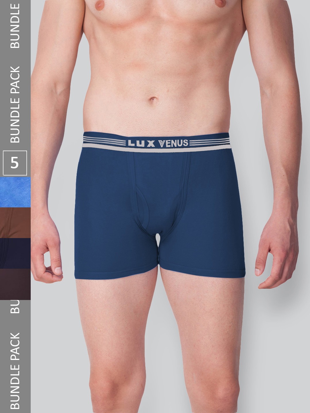 

LUX VENUS Men Pack Of 8 Assorted Pure Cotton Trunks VENUS_FCD_DRW_AST_80_8PC