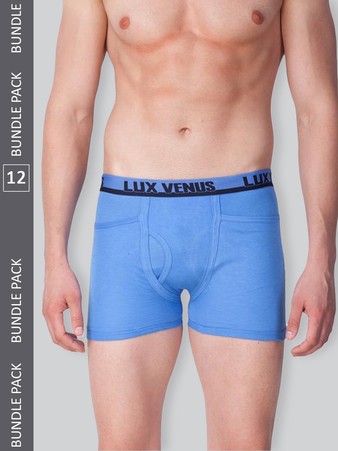 

LUX VENUS Pack Of 12 Assorted Pure Cotton Trunks