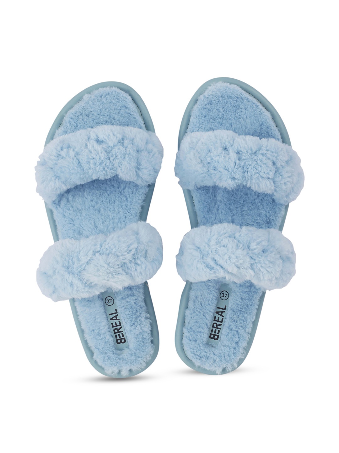 

BEREAL Women Cloudy Fur Room Slippers, Blue