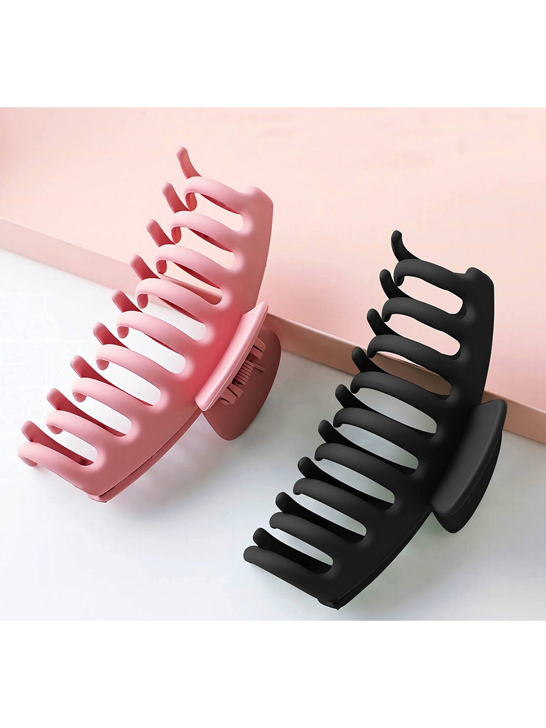 

Krelin Women Set of 2 Matte Hair Claw Clips, Pink
