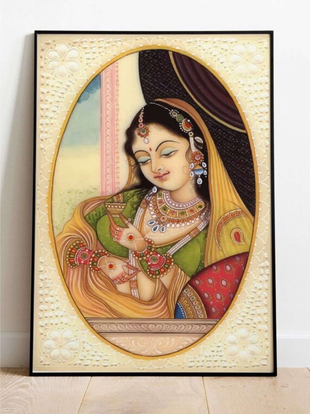 

INDIAN CLASSIC ART Multicoloured Indian Folk Painting Wall Art, Multi