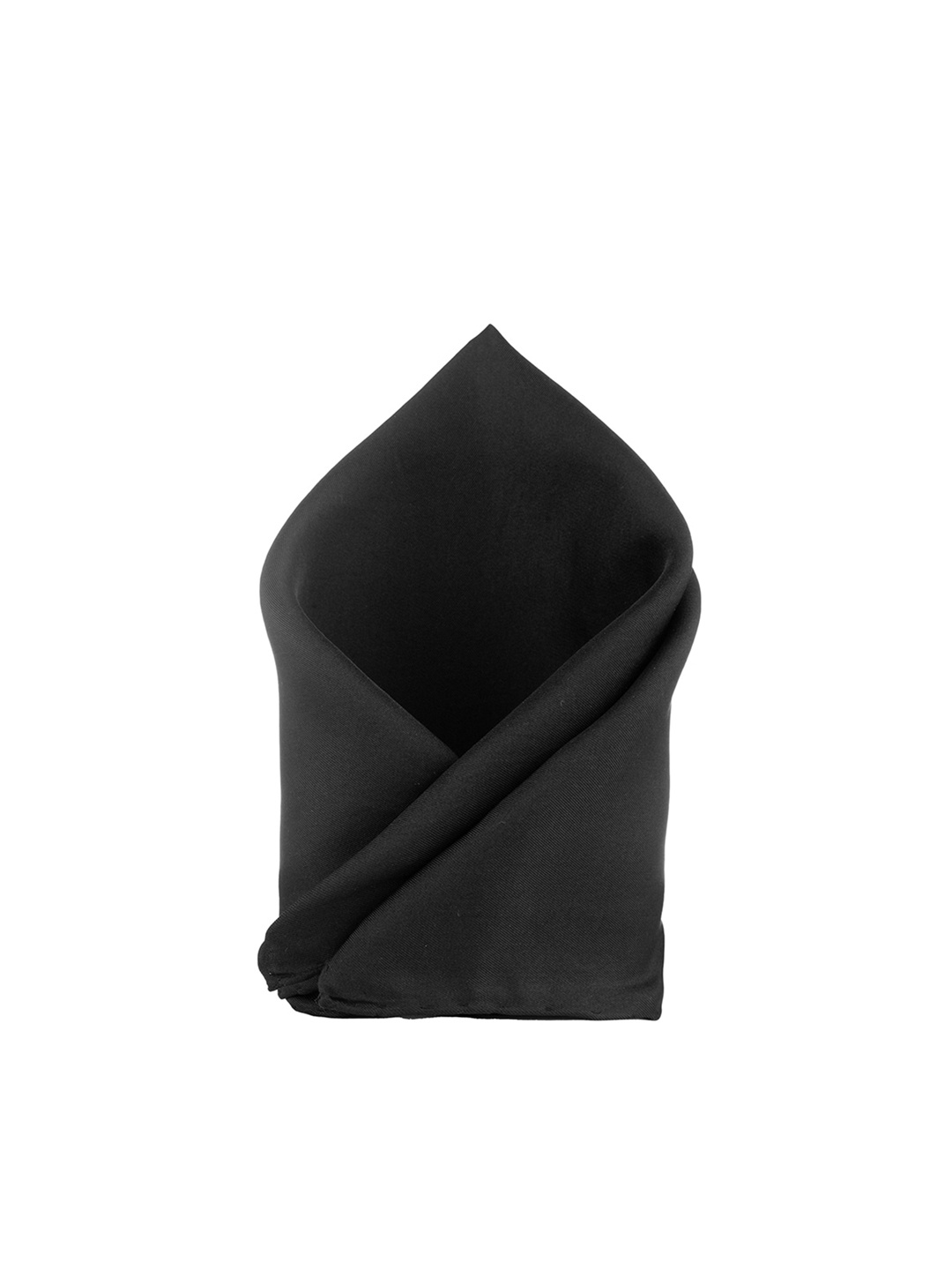 

The Tie Hub Men Silk Pocket Squares, Black