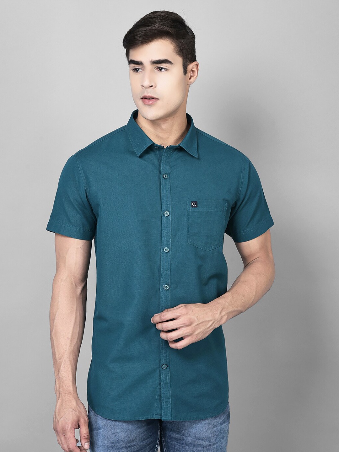 

Canary London Smart Slim Fit Spread Collar Casual Shirt, Teal