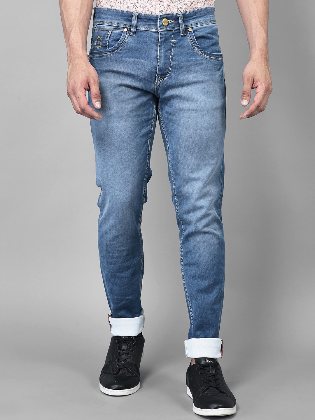 

Canary London Men Slim Fit Light Fade Stretchable Jeans, Blue