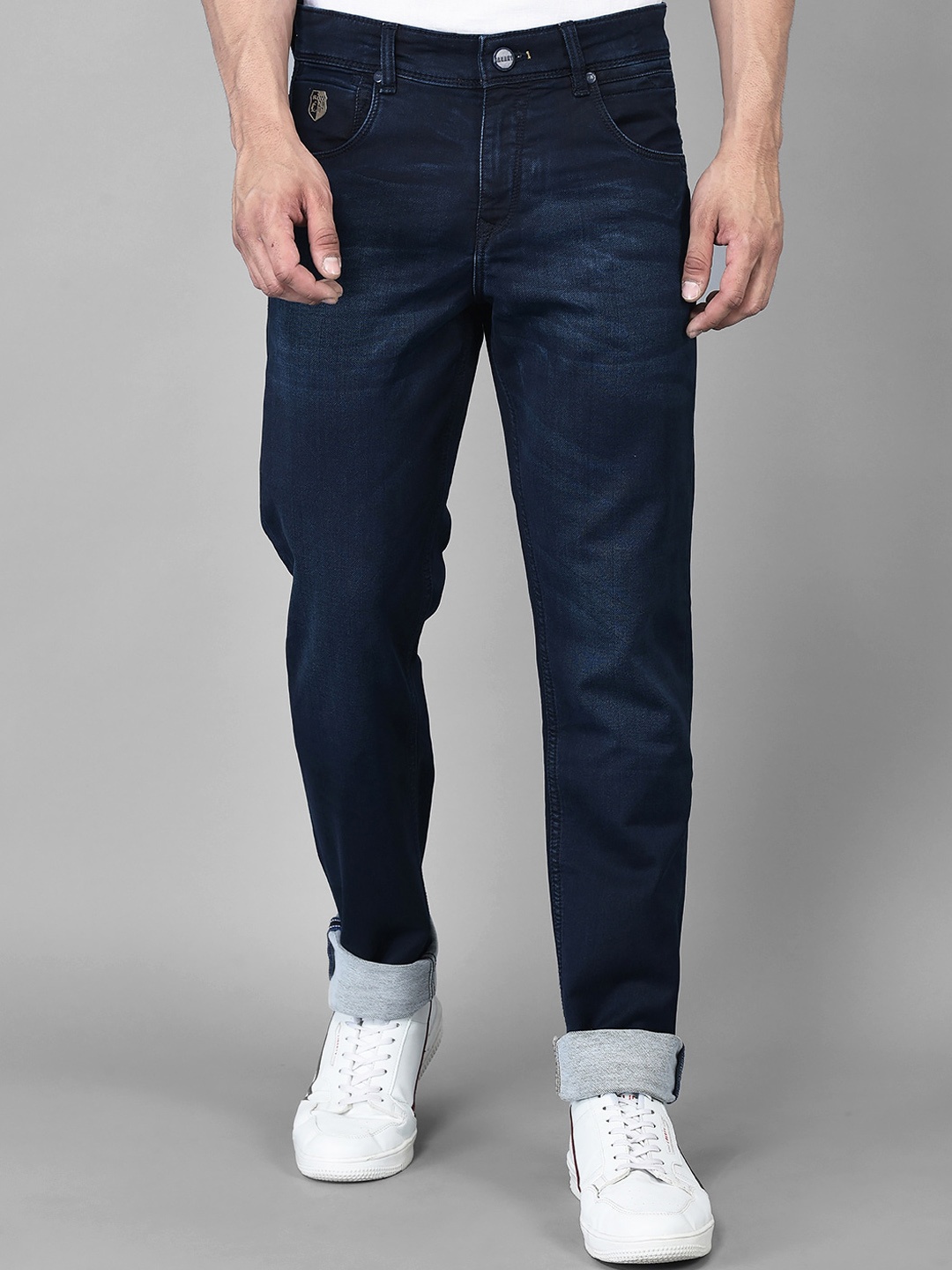 

Canary London Men Slim Fit Low-Rise Stretchable Jeans, Navy blue