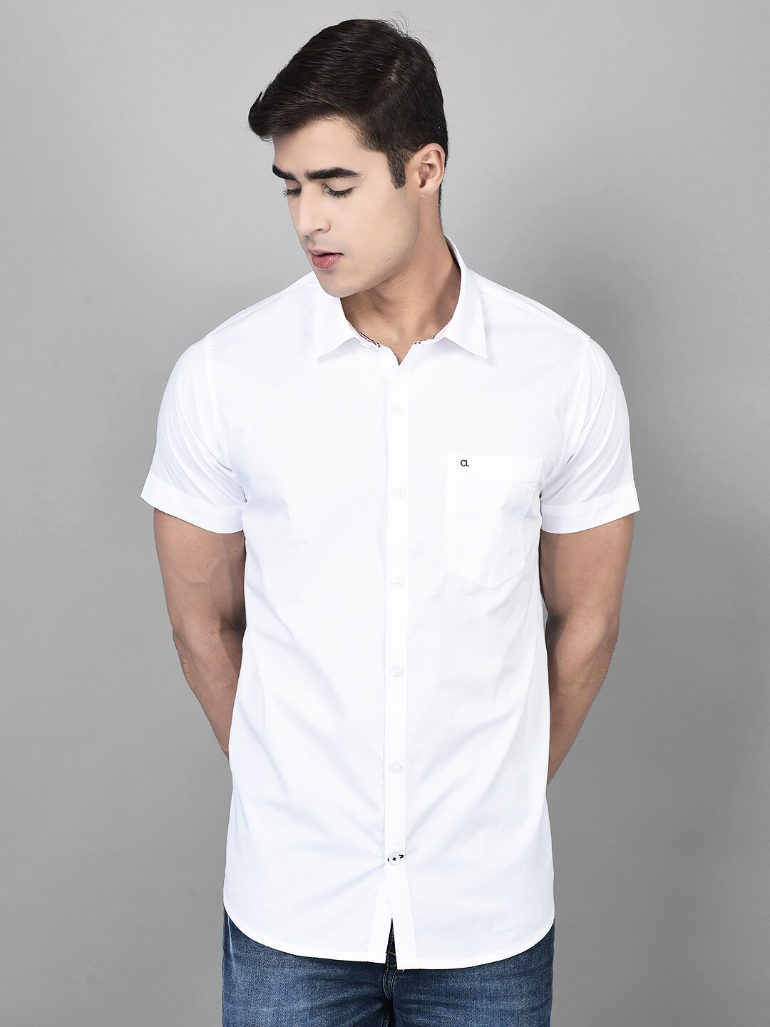 

Canary London Smart Slim Fit Twill Weave Cotton Casual Shirt, White