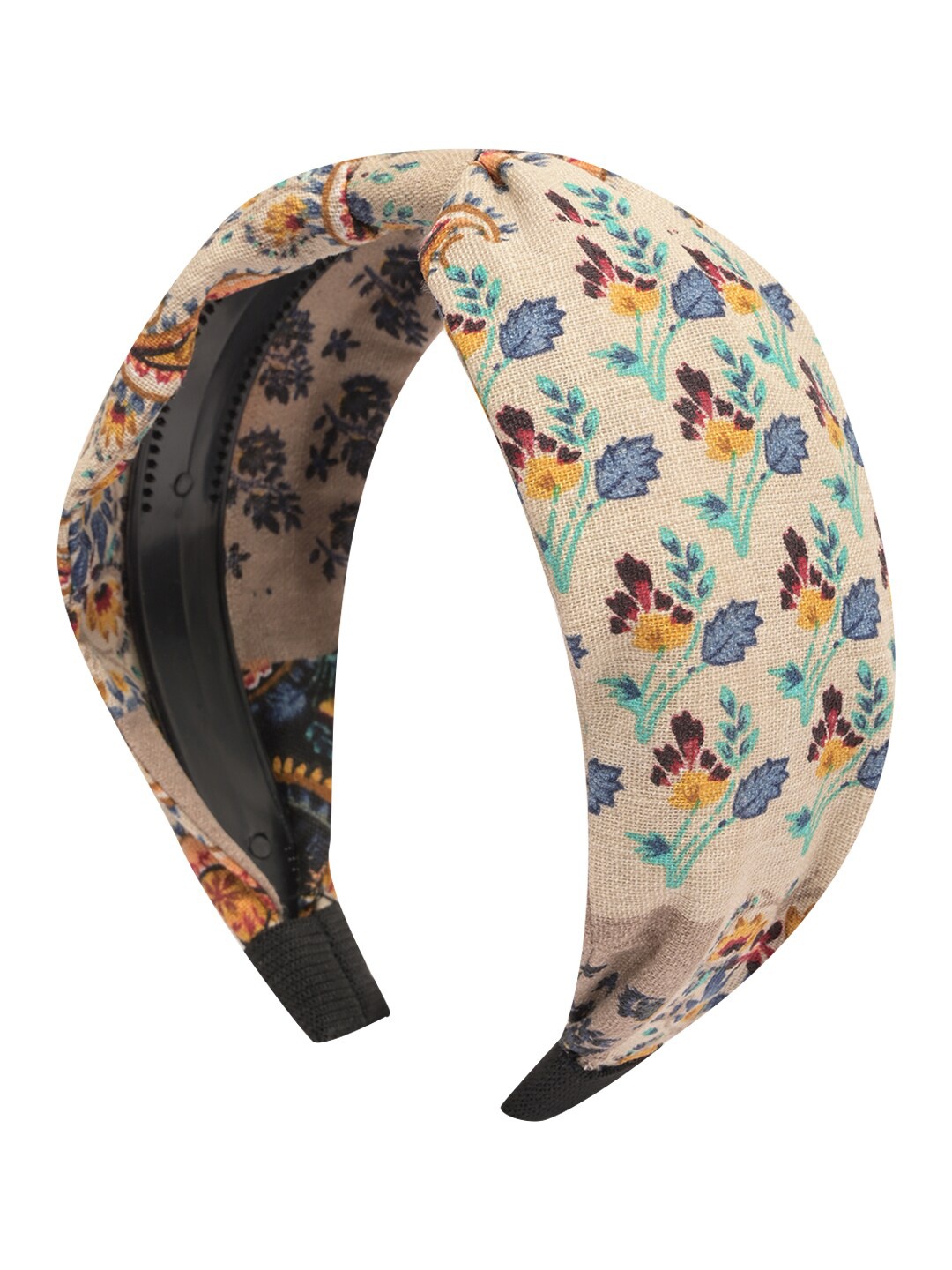 

BuckleUp Girls Floral Printed Hairband, Cream