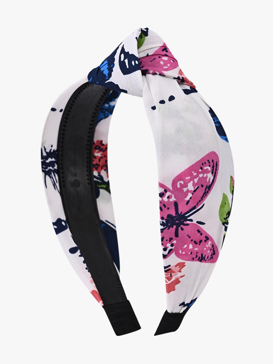 

BuckleUp Women Printed Hairband, White