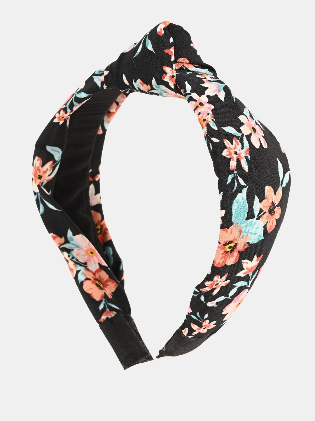 

BuckleUp Women Floral Printed Hairband, Black