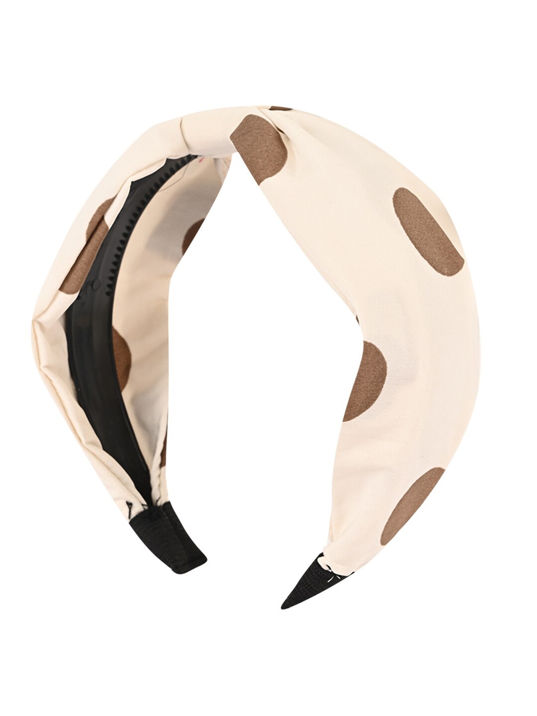 

BuckleUp Printed Knot-Detail Hairband, Off white