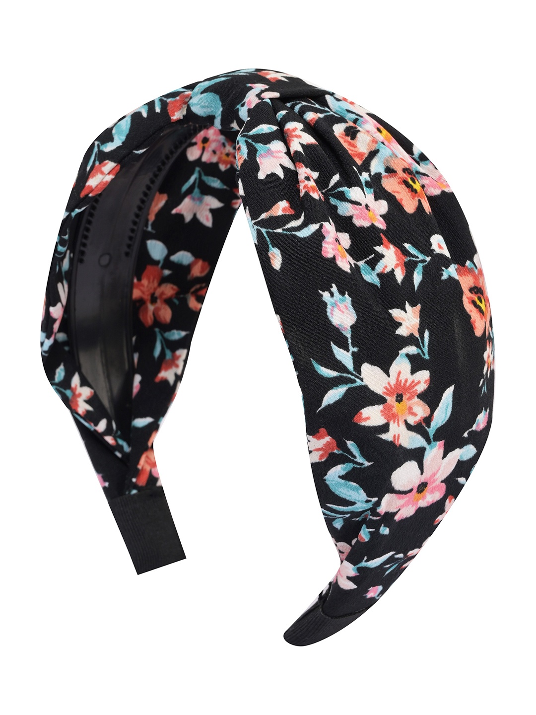 

BuckleUp Girls Floral Printed Hairband, Black