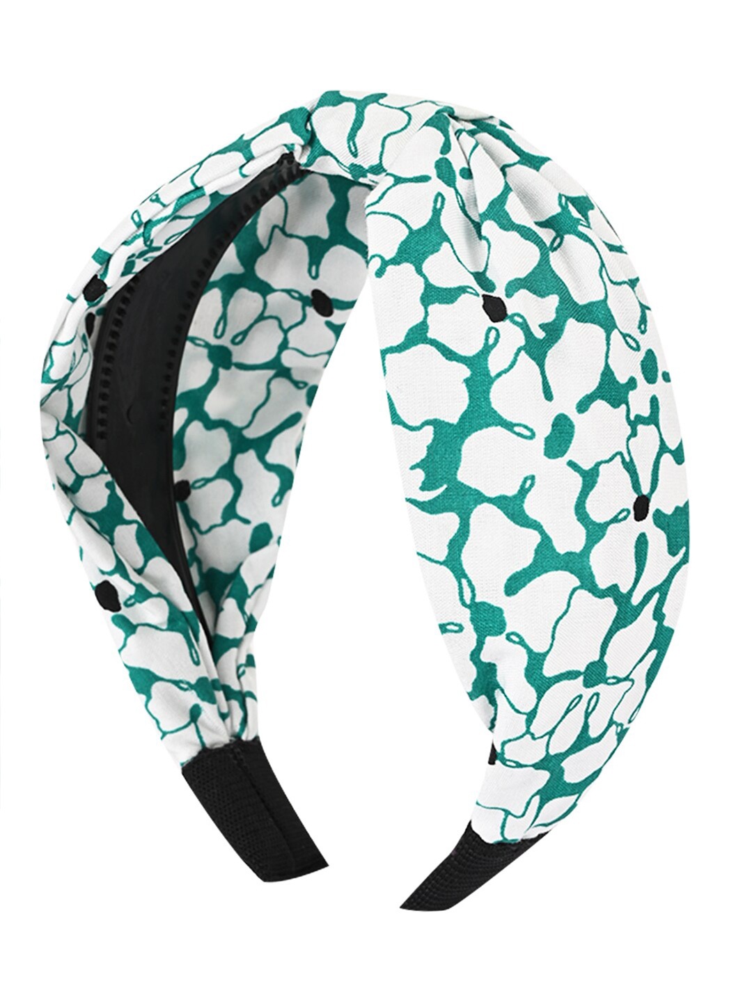 

BuckleUp Women Printed Hairband With Knot Detail, White