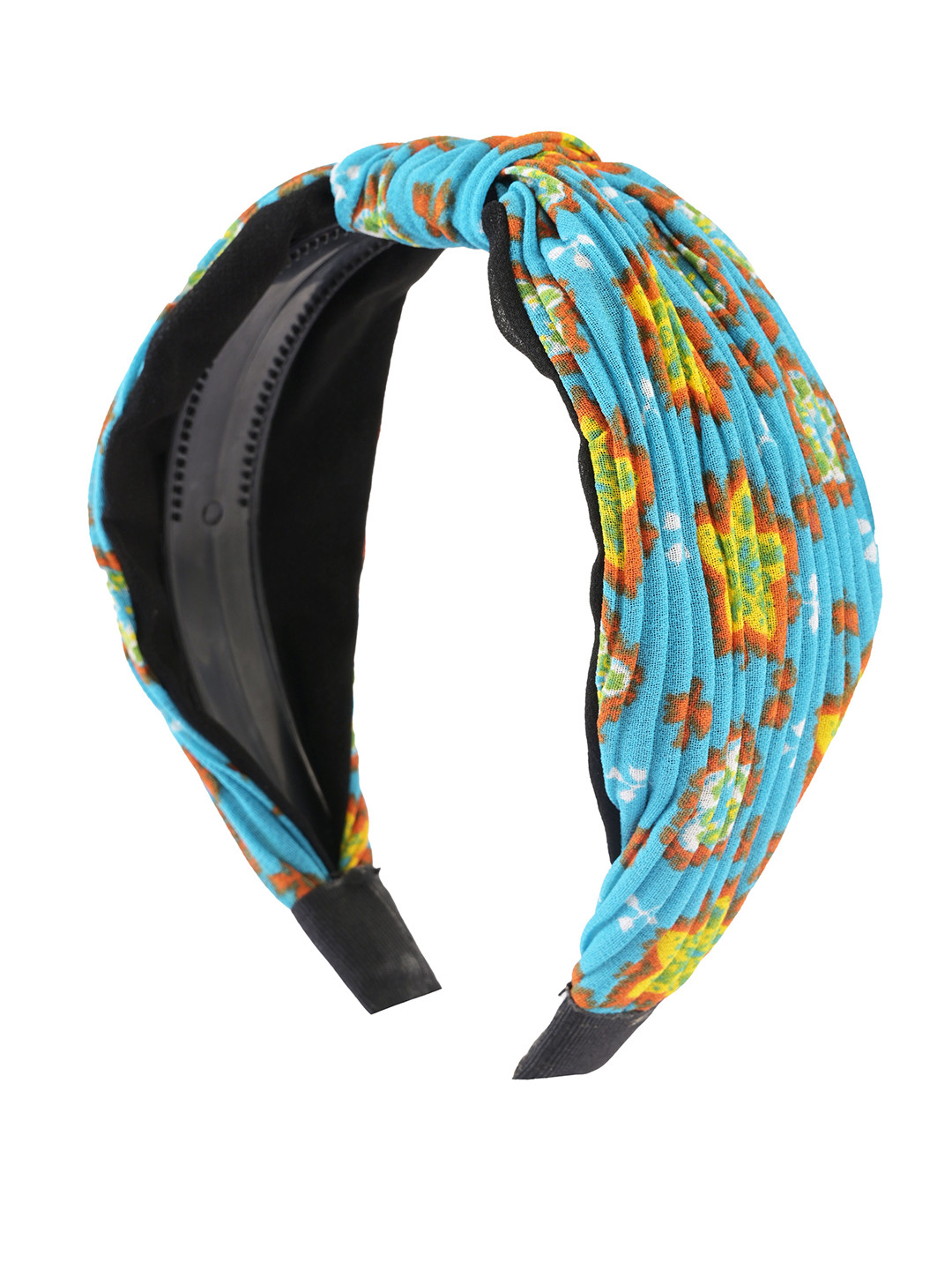 

BuckleUp Printed Knot-Detail Hairband, Blue