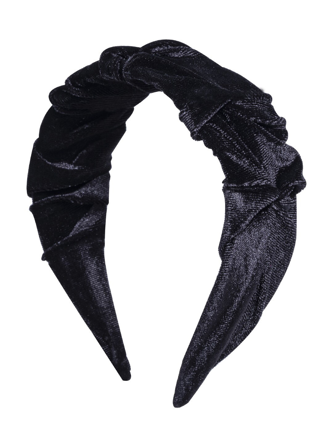 

BuckleUp Self Design Fur Hairband, Black