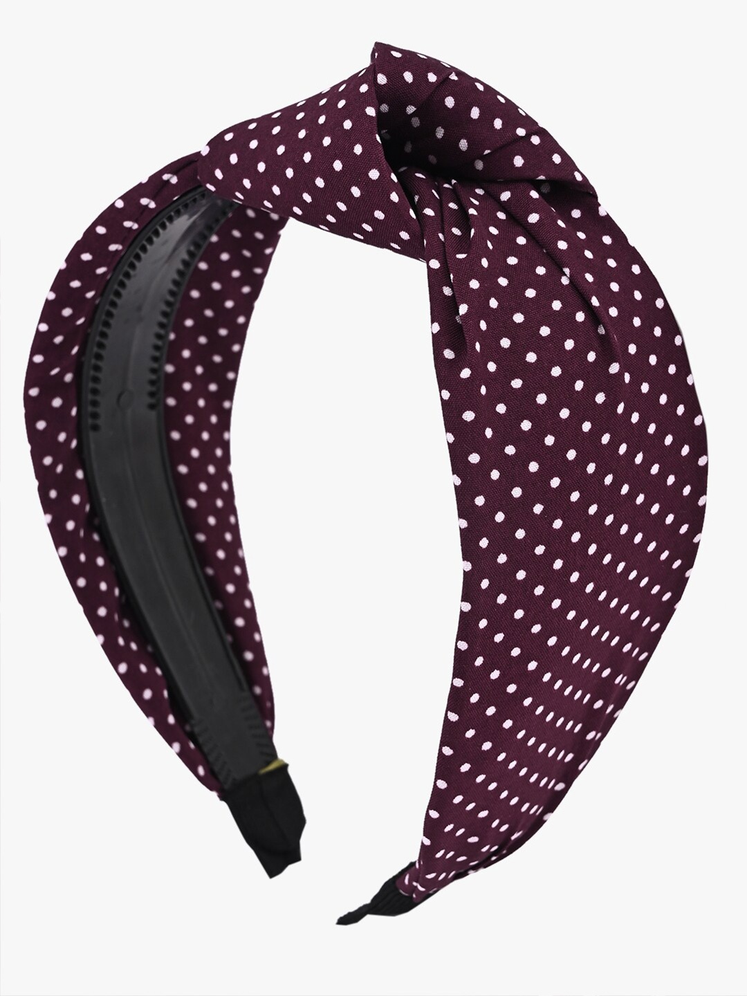 

BuckleUp Women Printed Hairband with Knot Detail, Purple