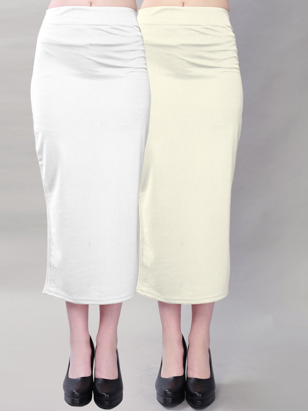 

Selvia Pack Of 2 Mid-Rise Saree Shapewear, White