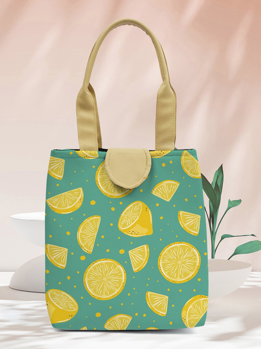 

Crazy Corner Printed Canvas Lunch Bag, Green