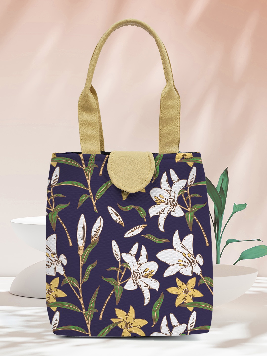

Crazy Corner Printed Canvas Lunch Bag, Purple